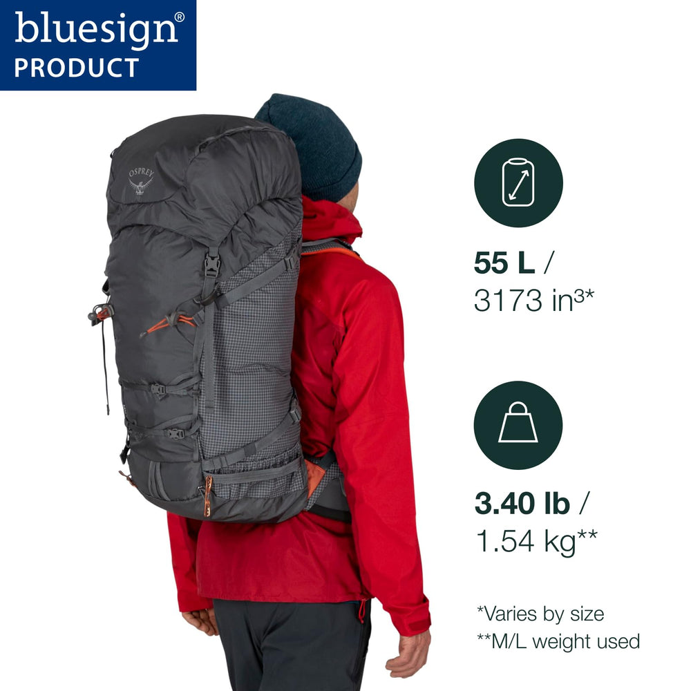 Osprey Mutant 52L dual toollocks enable quick gear access.