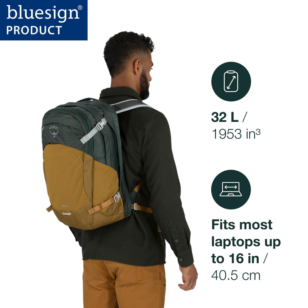 Osprey Nebula Commuter Backpack side profile for comfortable daily carry.