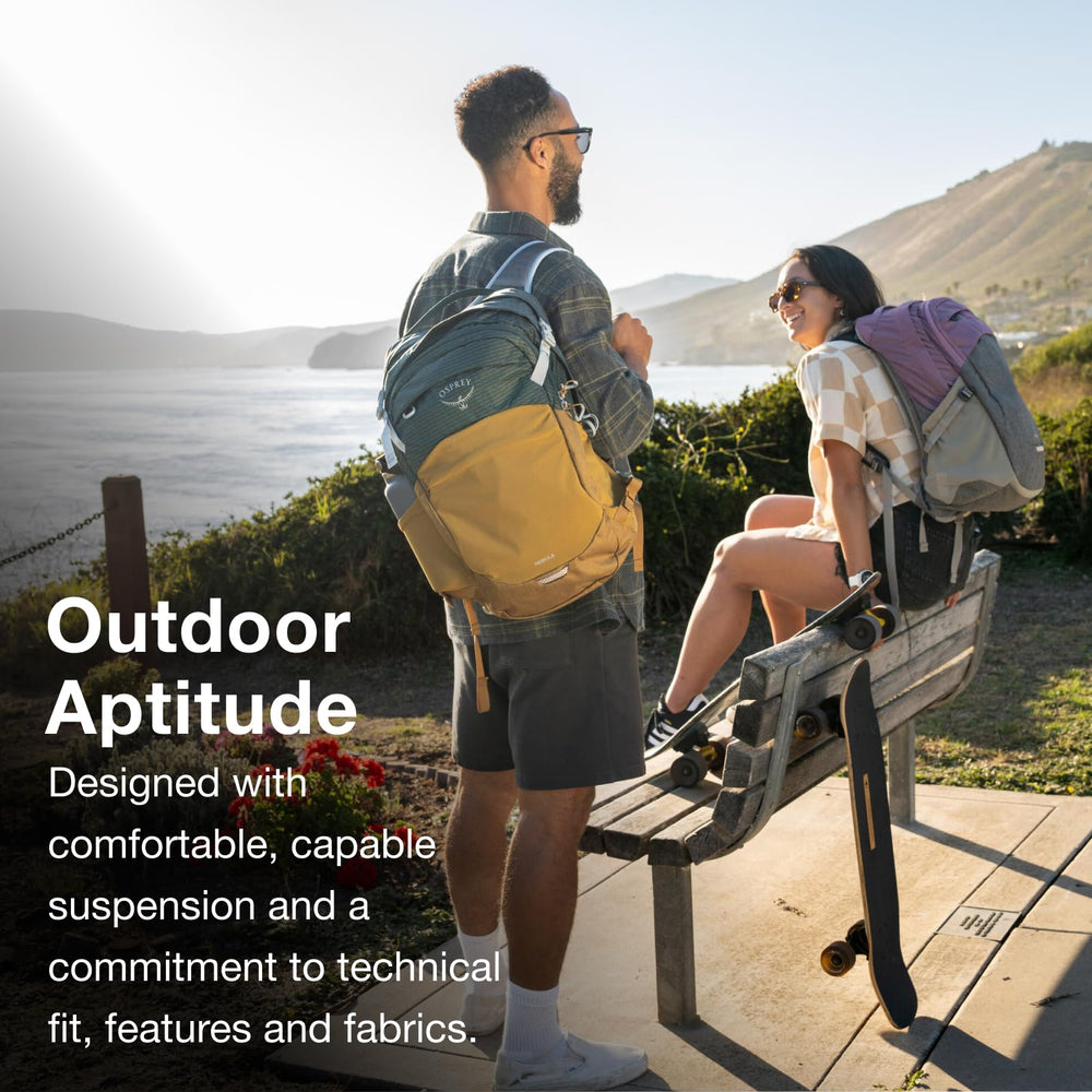 Osprey Nebula front pocket shot shows easy-access storage for essentials.