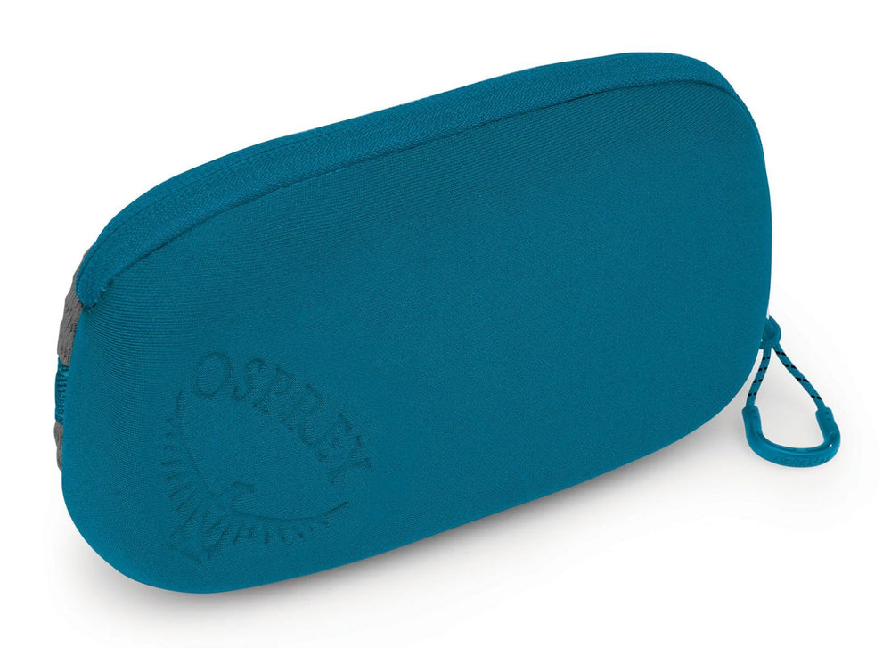 Osprey padded pack pocket Waterfront Blue, open compartment for organized small items