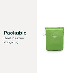 Raincover folds into its own storage bag for quick packing