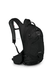 Osprey Raptor 10L front view on a mountain ride showing stability for long climbs