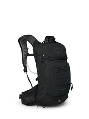 Osprey Raptor 14L hydration reservoir on trail enables quick water access during rides