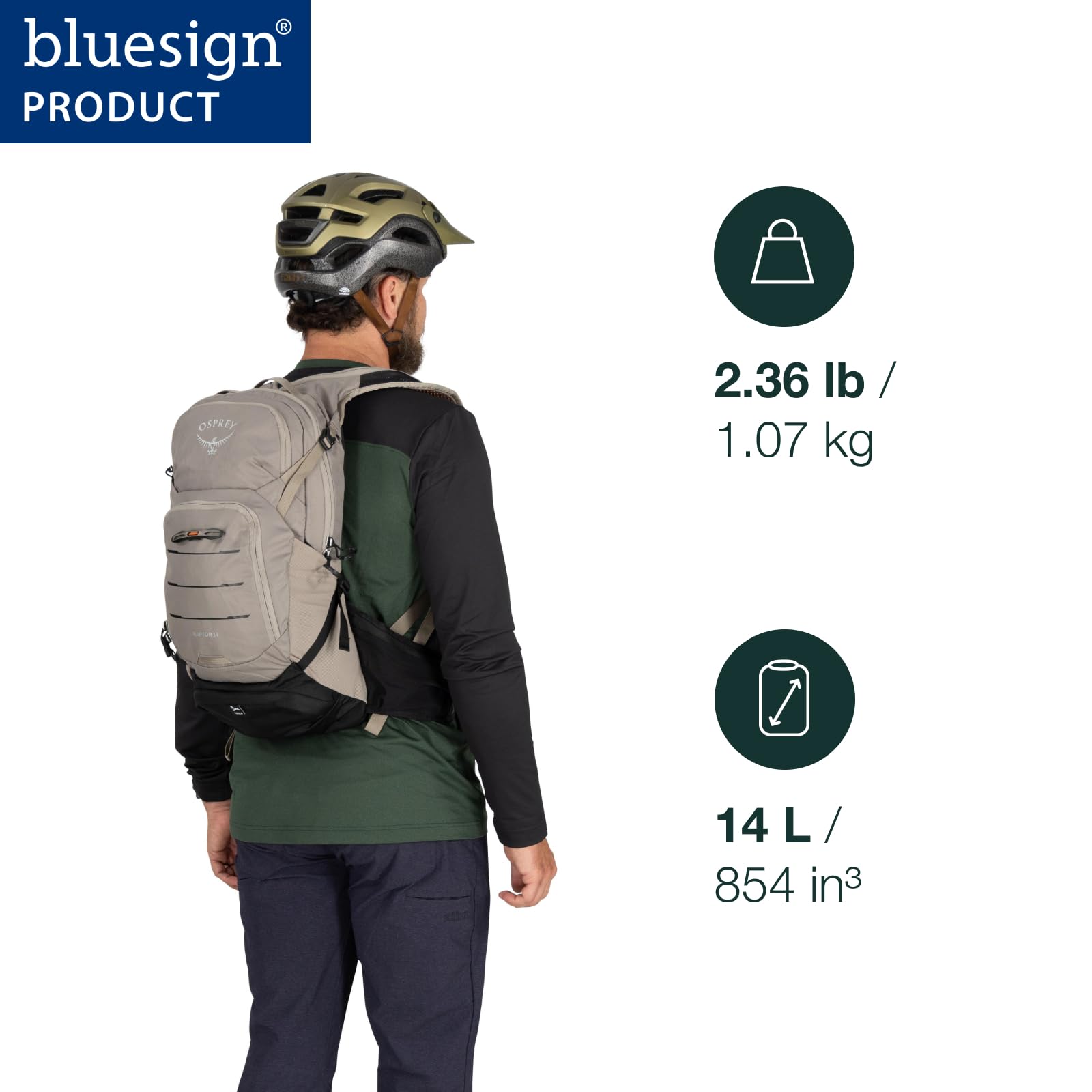 Osprey Raptor 14L with Hydraulics reservoir in use for long rides