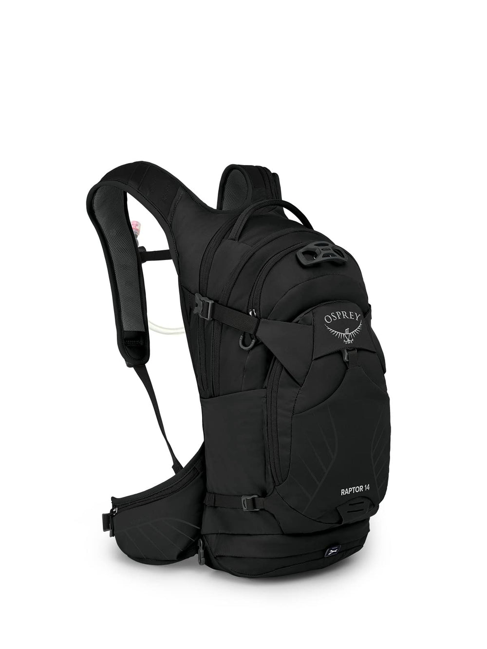 Osprey Raptor 14L with Hydraulics reservoir enables quick trail hydration.