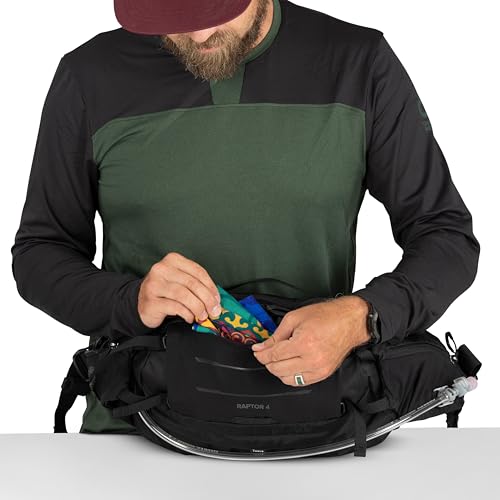 Osprey Raptor 4L hydration sleeve provides quick access on the move