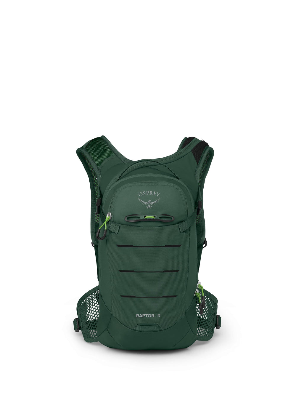 Osprey Raptor Jr reflective logo boosts visibility on low-light trails.