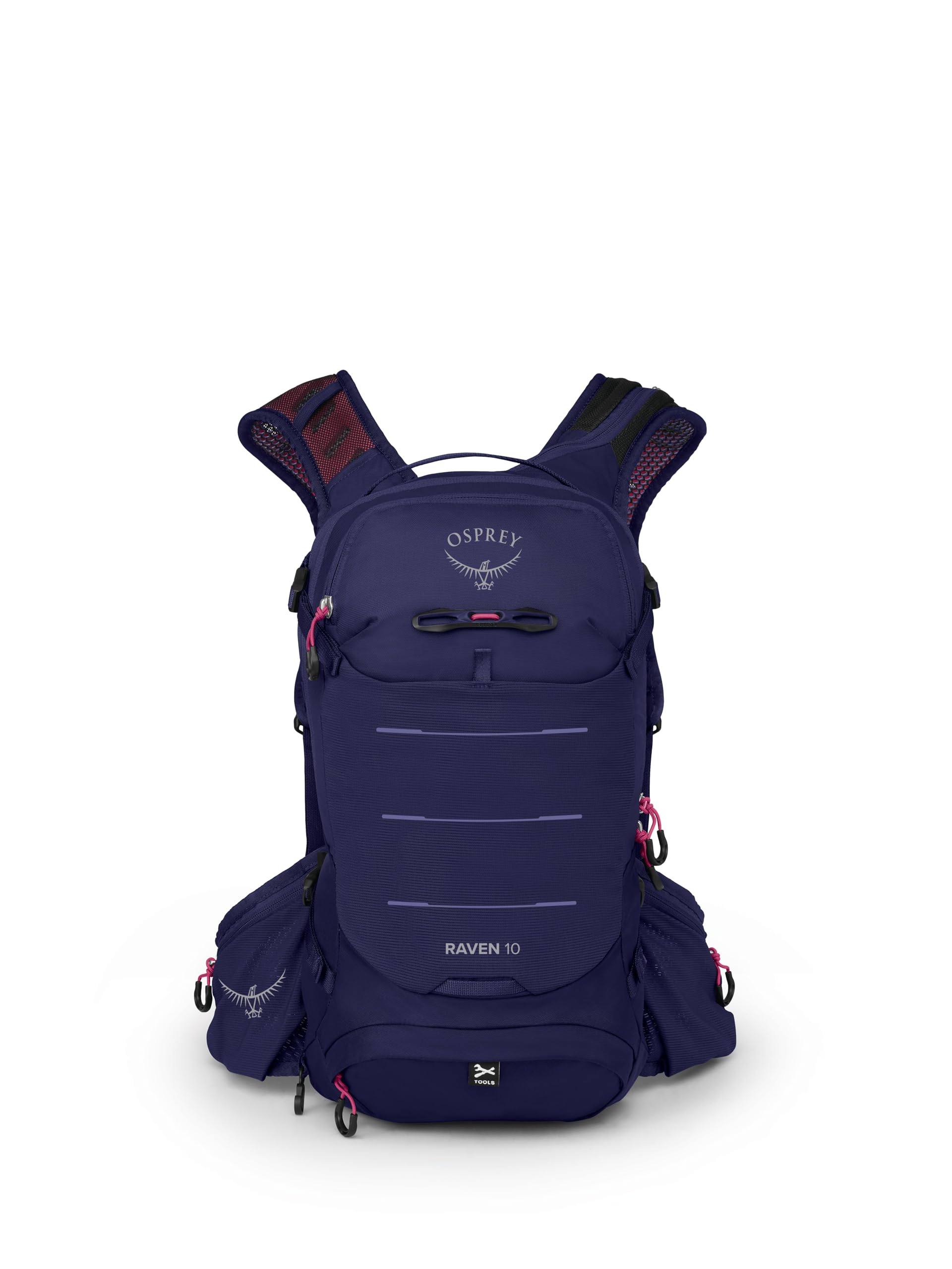 Osprey Raven 10L air mesh wrap hipbelt improving back comfort.