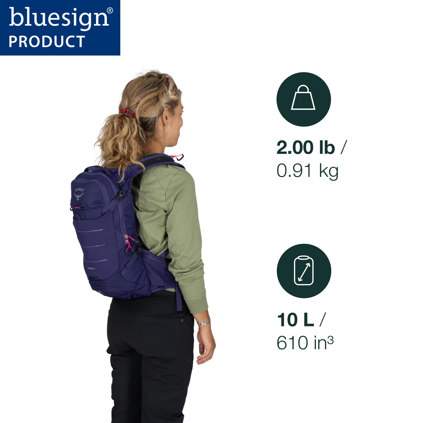 Osprey Raven 10L Hydraulics reservoir included for long rides.