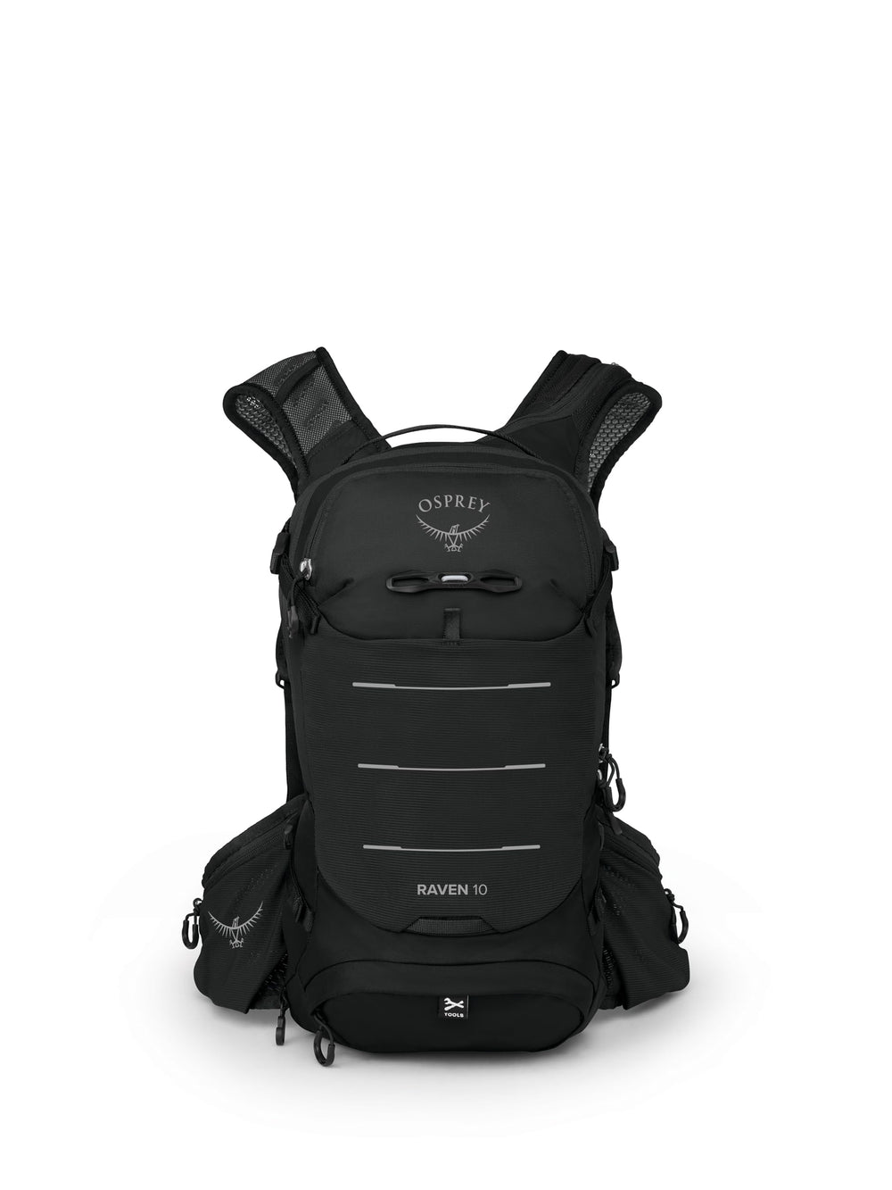 Sunglasses pocket in Raven 10L pack protects eyewear during trail laps.