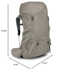 Osprey Renn 50L with AirSpeed ventilation to stay cool during climbs.