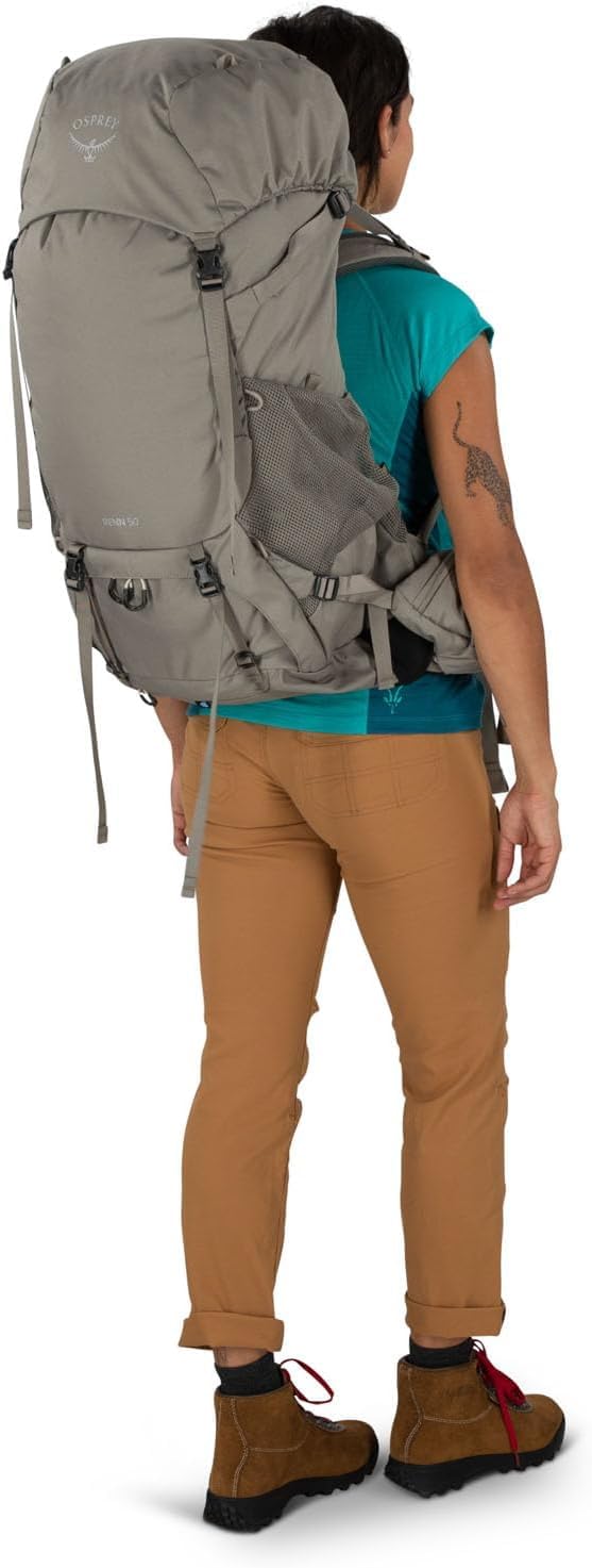 Osprey Renn 50L ventilated backpanel helps keep you cool on trails.