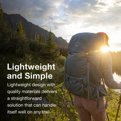 Osprey Renn 50L lightwire-frame transfers weight to the hips for easier carries