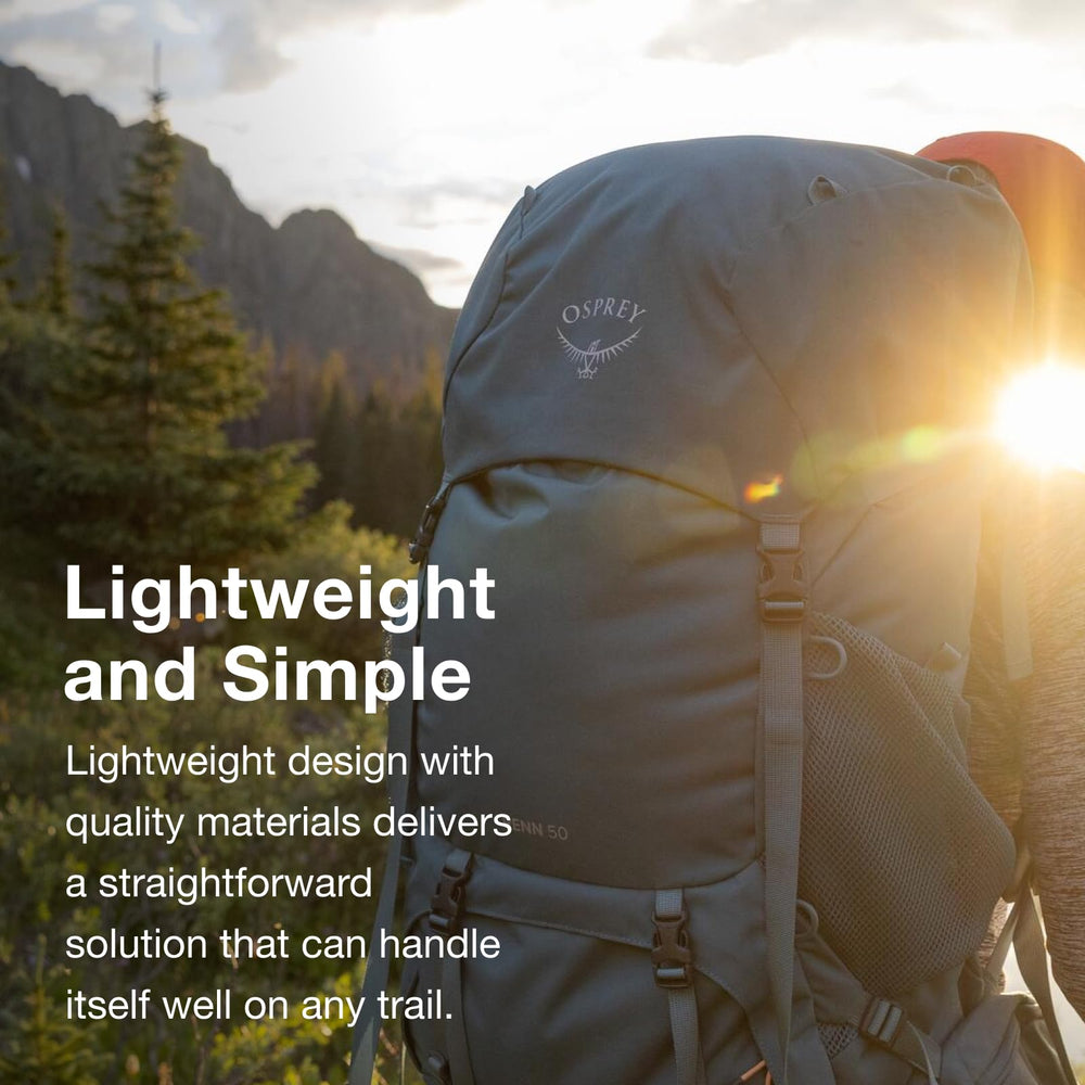 Osprey Renn 65EF AirSpeed backpanel offers breathable comfort.