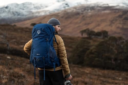 Osprey Rook 50L side view highlights easy-access pockets for quick gear.