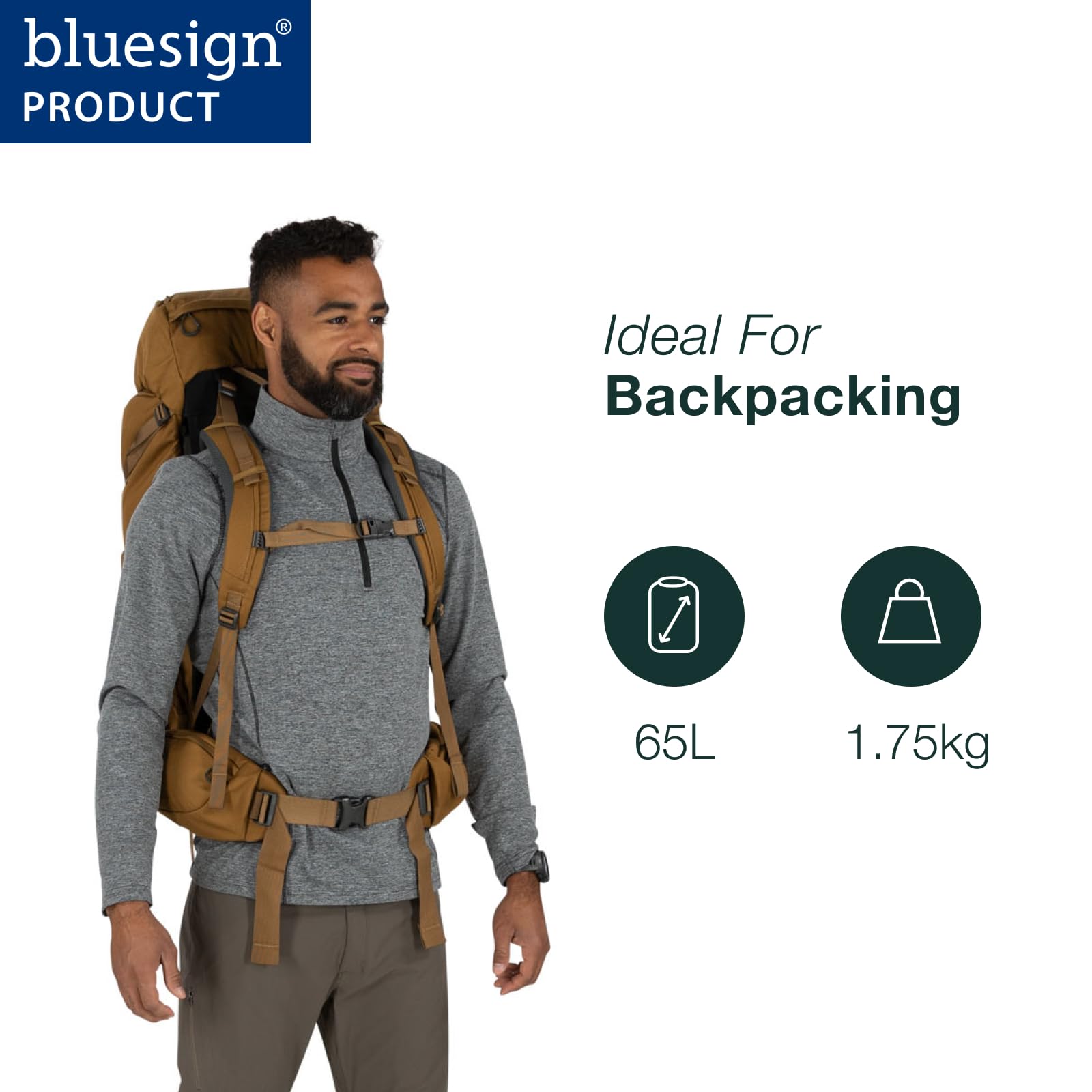 Osprey Rook 65L lightweight design supports versatile trekking.