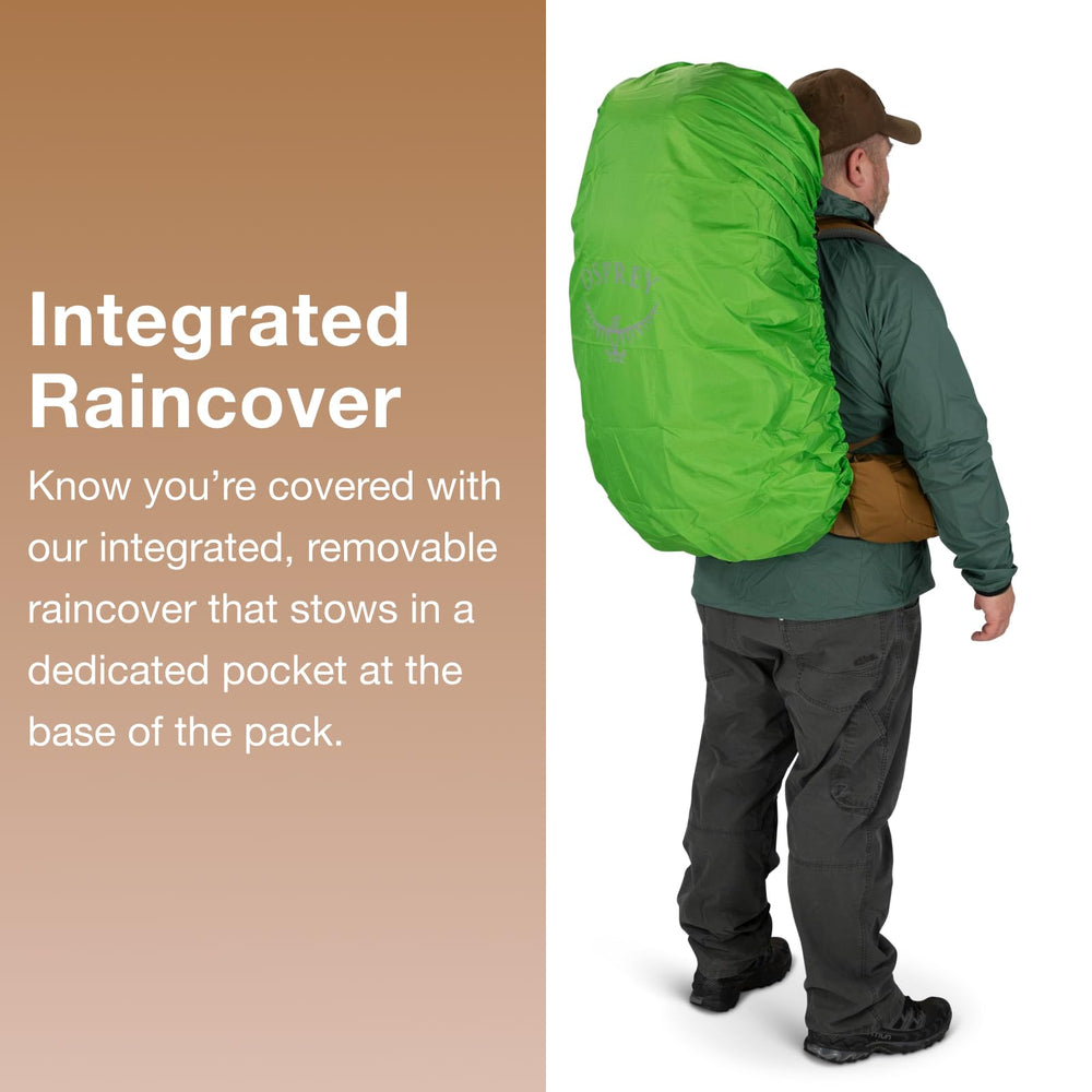 Osprey Rook 65L adjustable suspension delivers comfortable support.