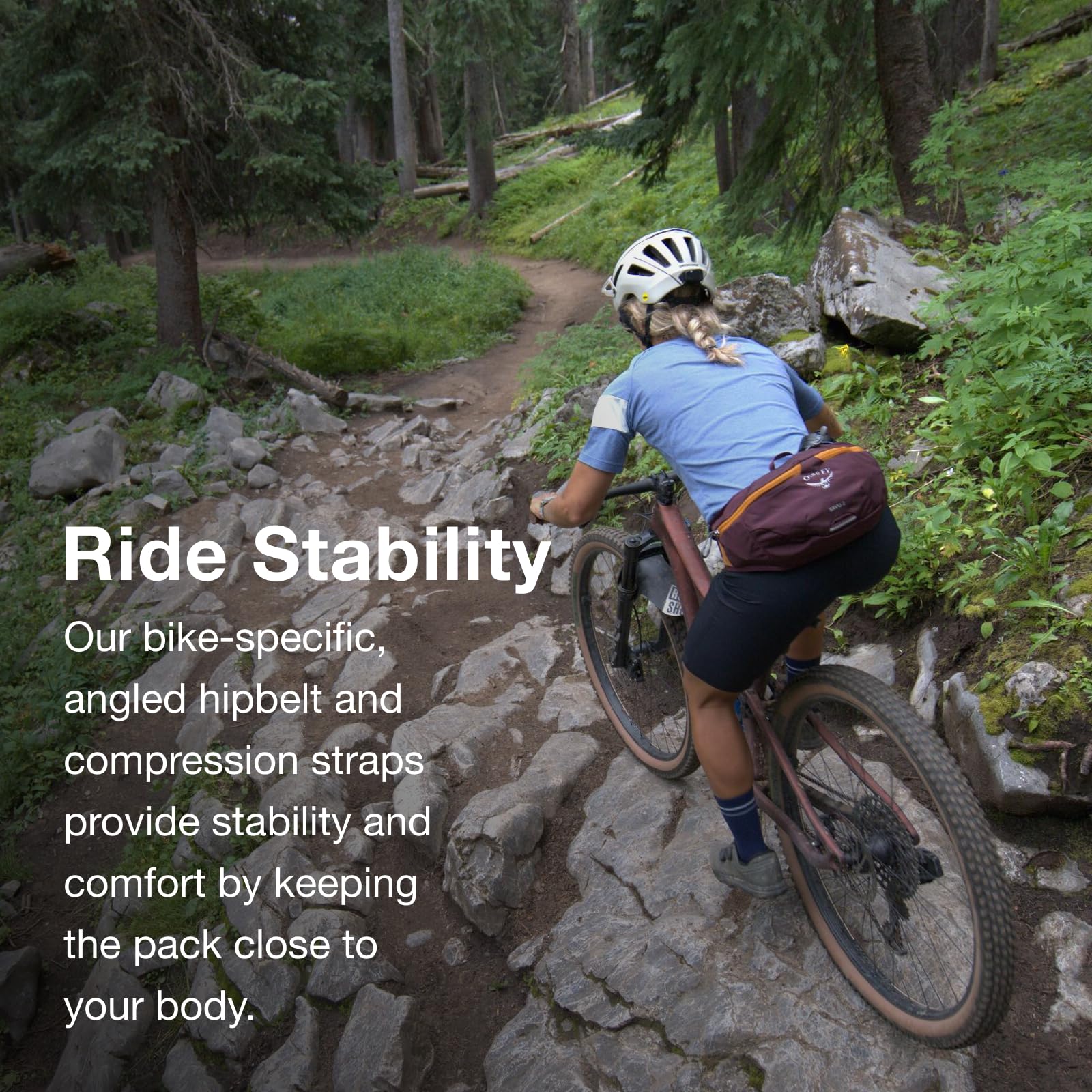 Osprey Savu 2L airscape-backpanel supports comfortable, stable carry