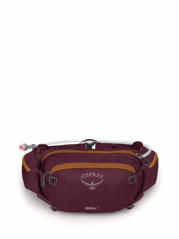 Osprey Seral blinker light attachment enhances visibility on trails.