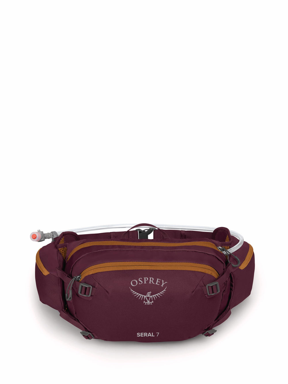Osprey Seral blinker light attachment enhances visibility on trails.