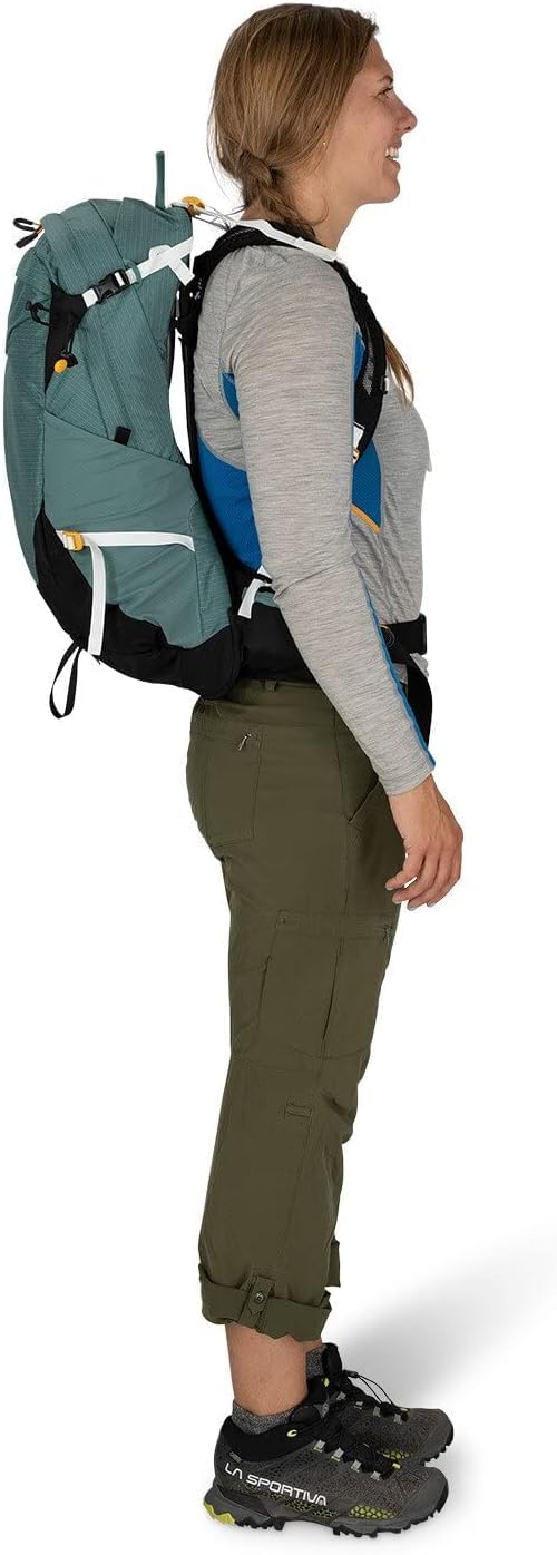 Osprey Sirrus 24L shoulder straps—soft support for longer wear.