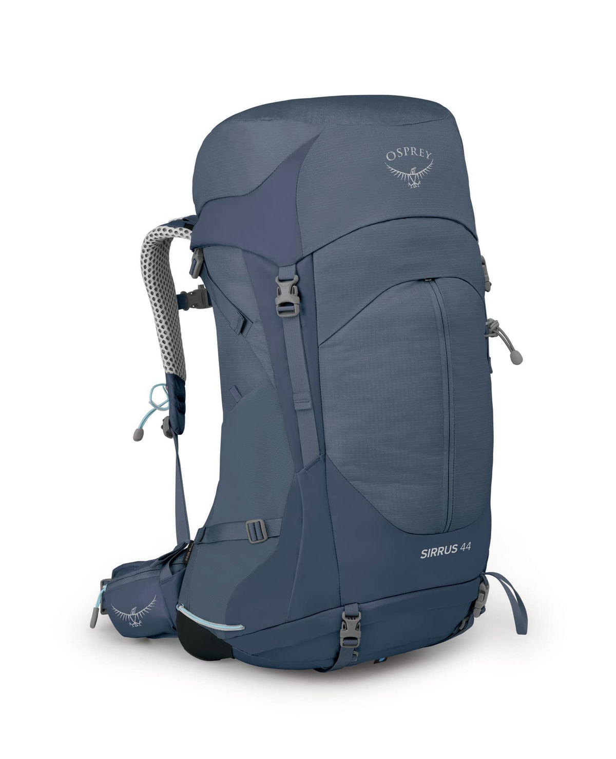 Osprey Sirrus 44L women's backpack side view in Muted Space Blue for comfortable carry
