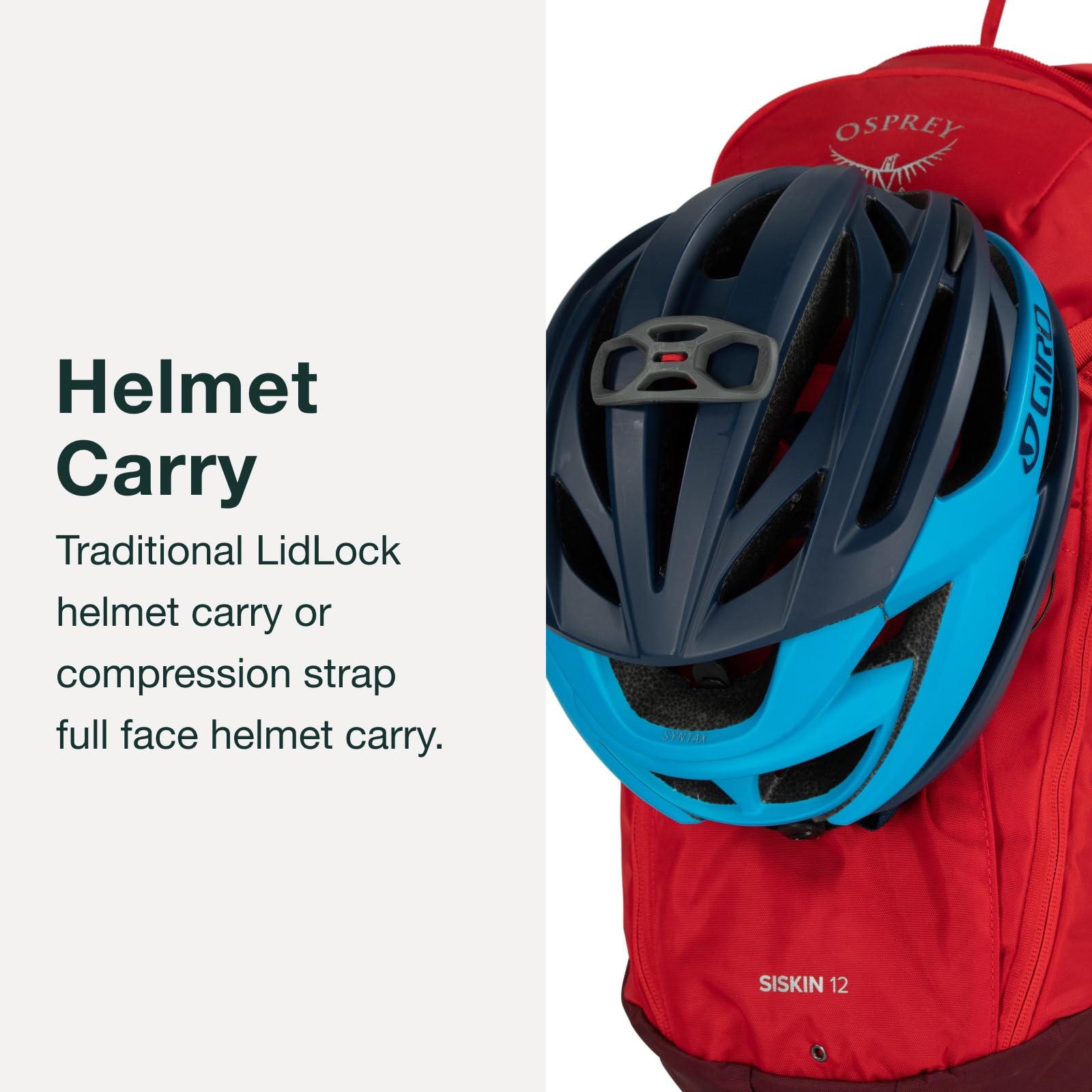 Soft-edged stability harness on Siskin 12L cushions shoulders.