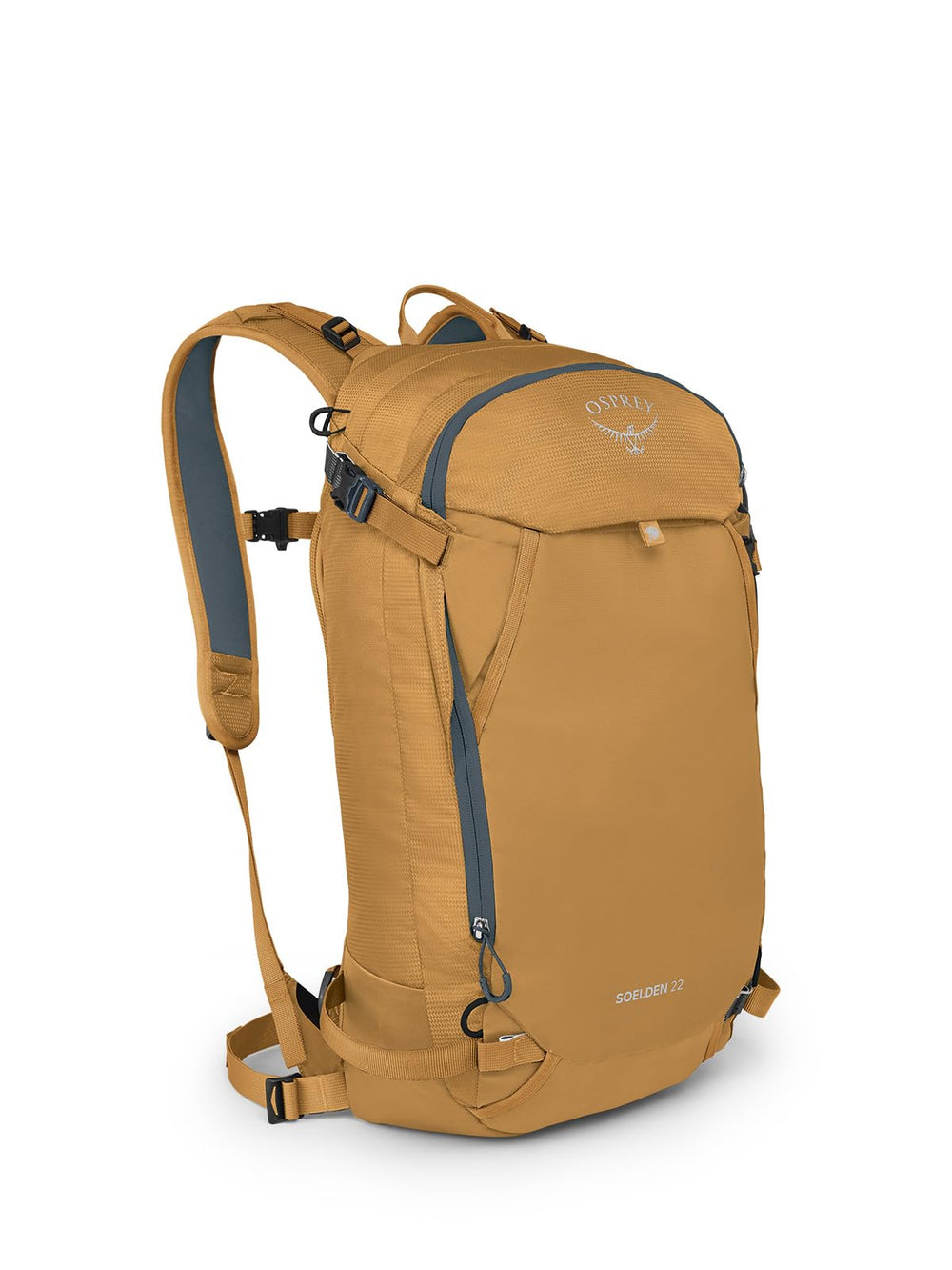Osprey Soelden 22L front view showing accessible front panel for quick gear grab.
