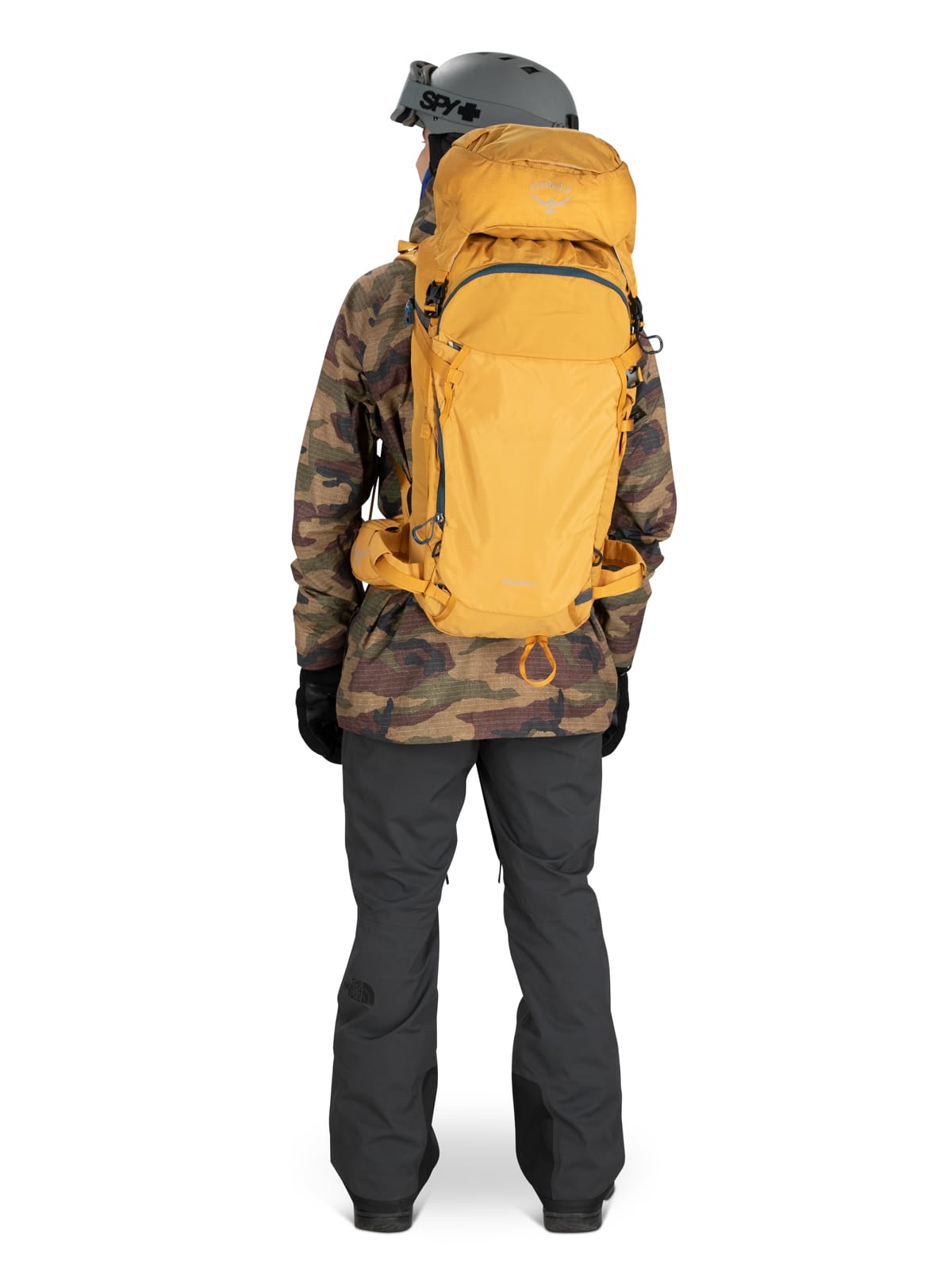 Osprey Soelden 42L quick-access front pocket in action.