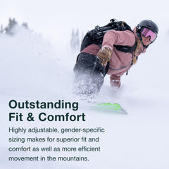 Osprey Sopris 30L A-frame ski carry keeps gear secure on climbs.