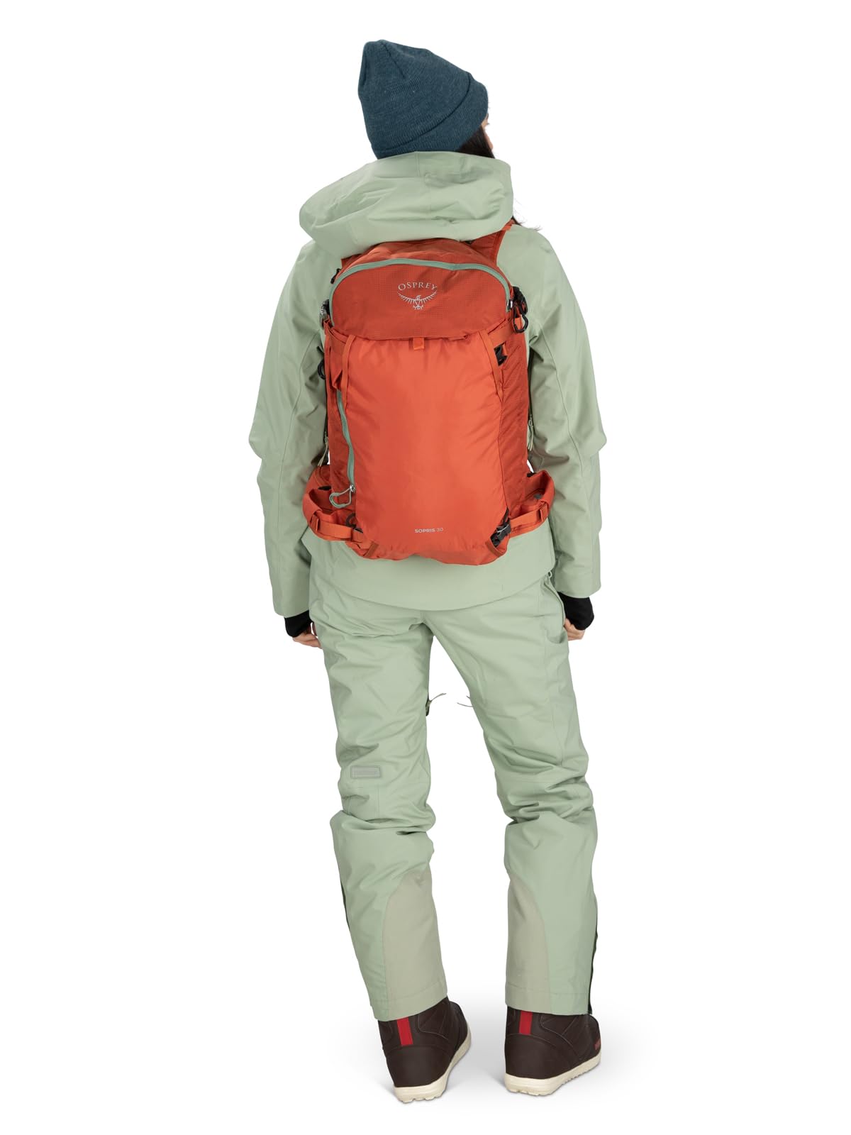 Osprey Sopris 30L front-pocket avalanche kit access speeds safety checks.