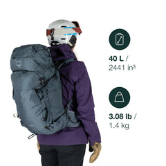Osprey Sopris 40L front panel pocket designed for quick avalanche kit access.