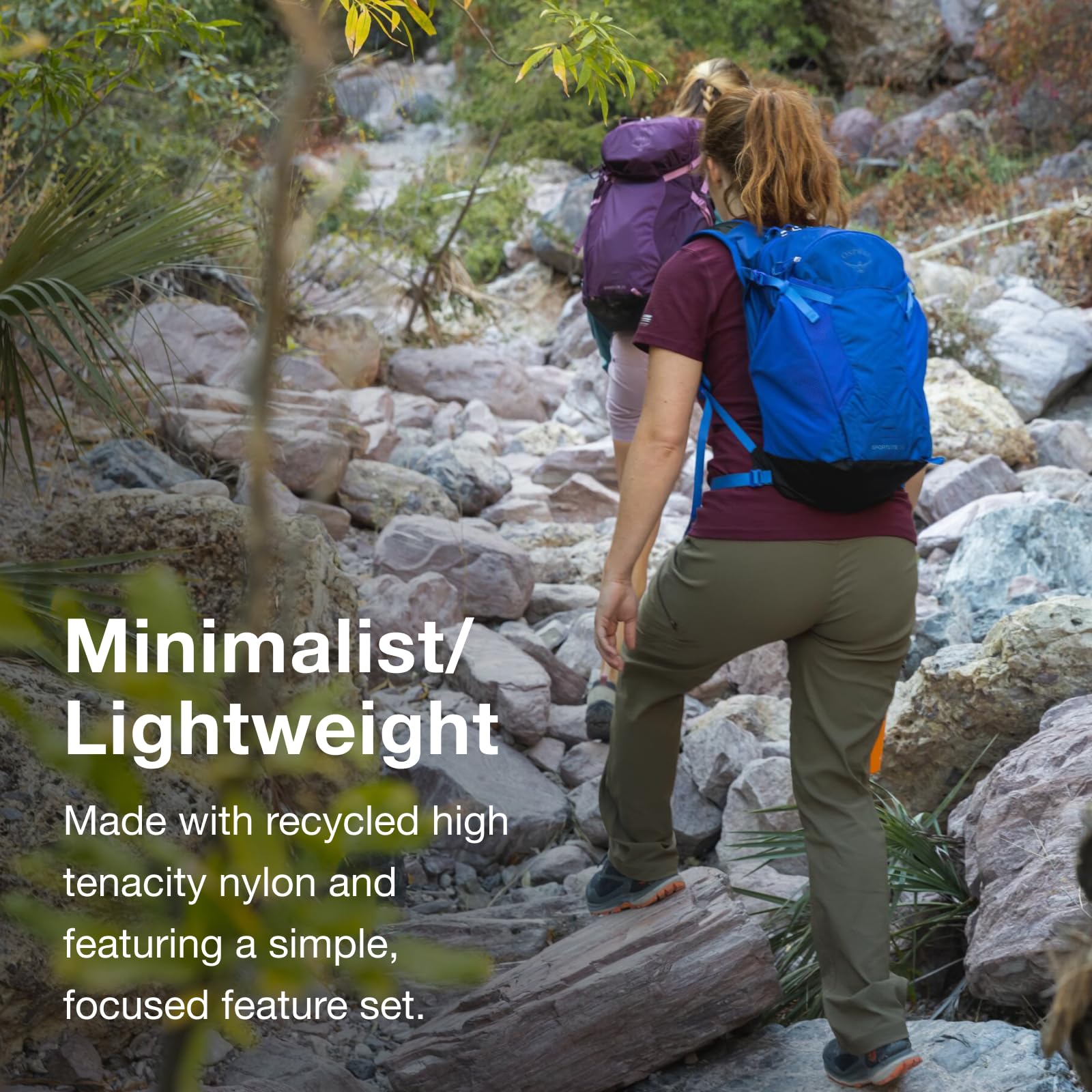 Osprey Sportlite 15L with AirScape backpanel ensures breathable comfort on warm climbs