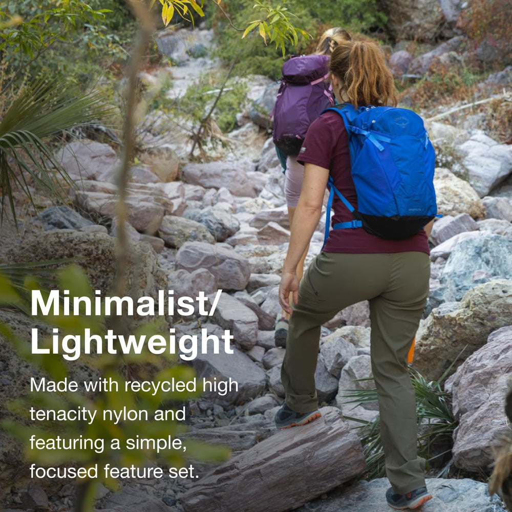 Osprey Sportlite 15L with AirScape backpanel ensures breathable comfort on warm climbs