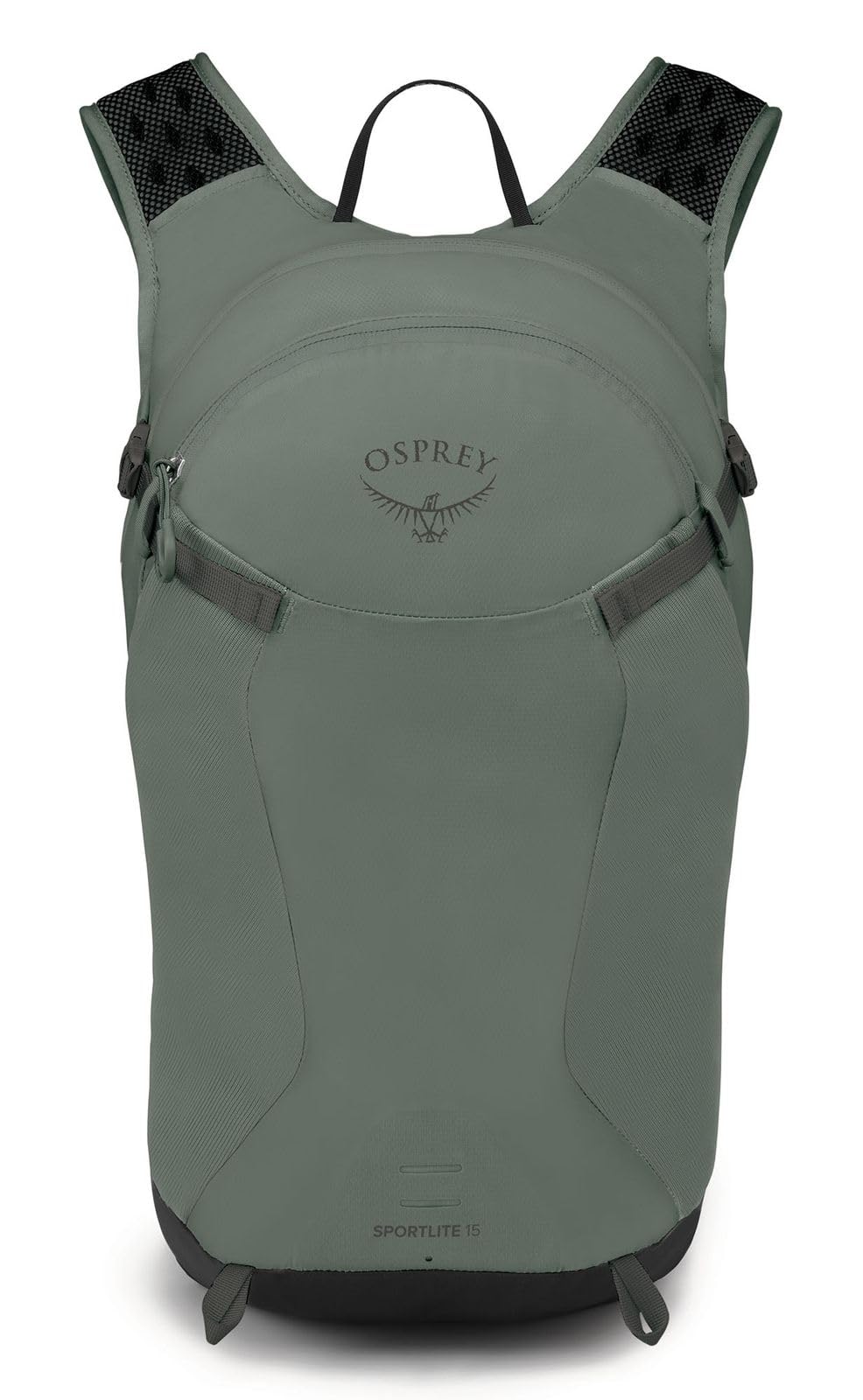 Osprey Sportlite 15L front view showcases compact design for easy day hikes.
