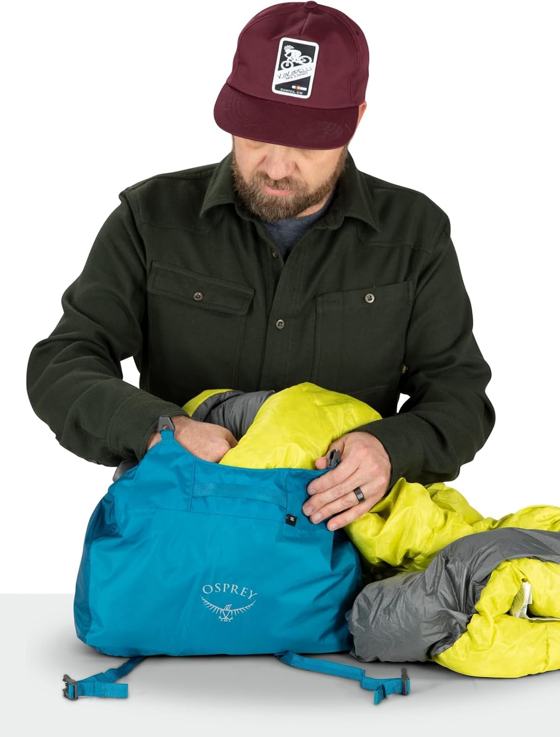 Osprey StraightJacket 8L sack fits inside a backpack for streamlined packing.
