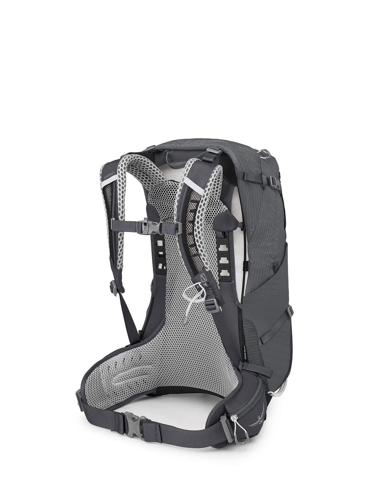 Osprey Stratos 24L AirSpeed ventilation close up emphasizes breathable backpanel