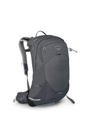 Osprey Stratos 24L men's backpack front view showing compact day hike fit