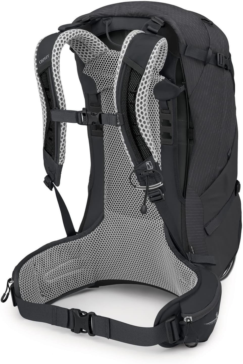 Osprey Stratos 34L burly #10 zipper enables wide main-compartment access.