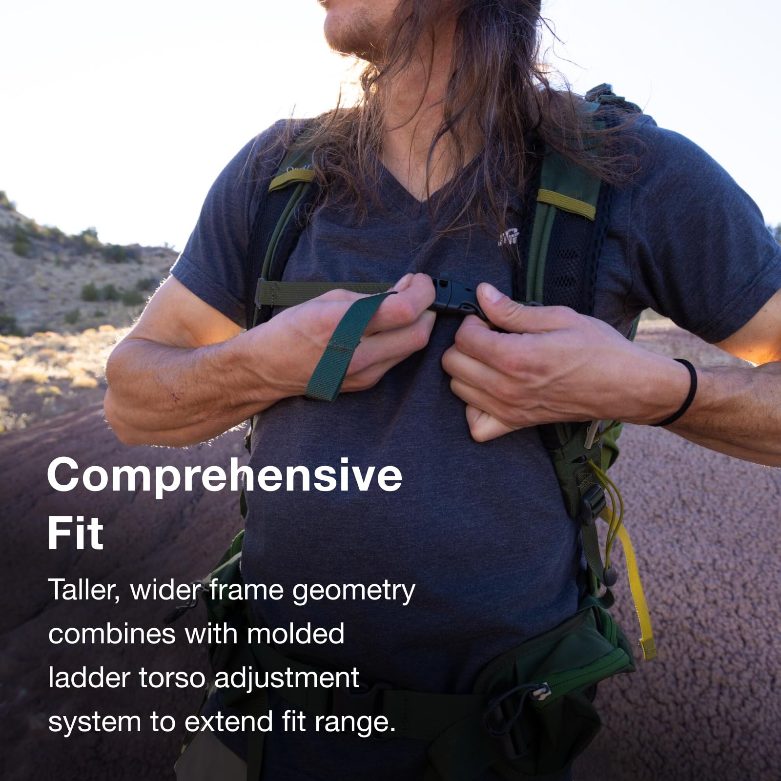 Osprey Stratos 34L raincover included protects gear in wet weather.