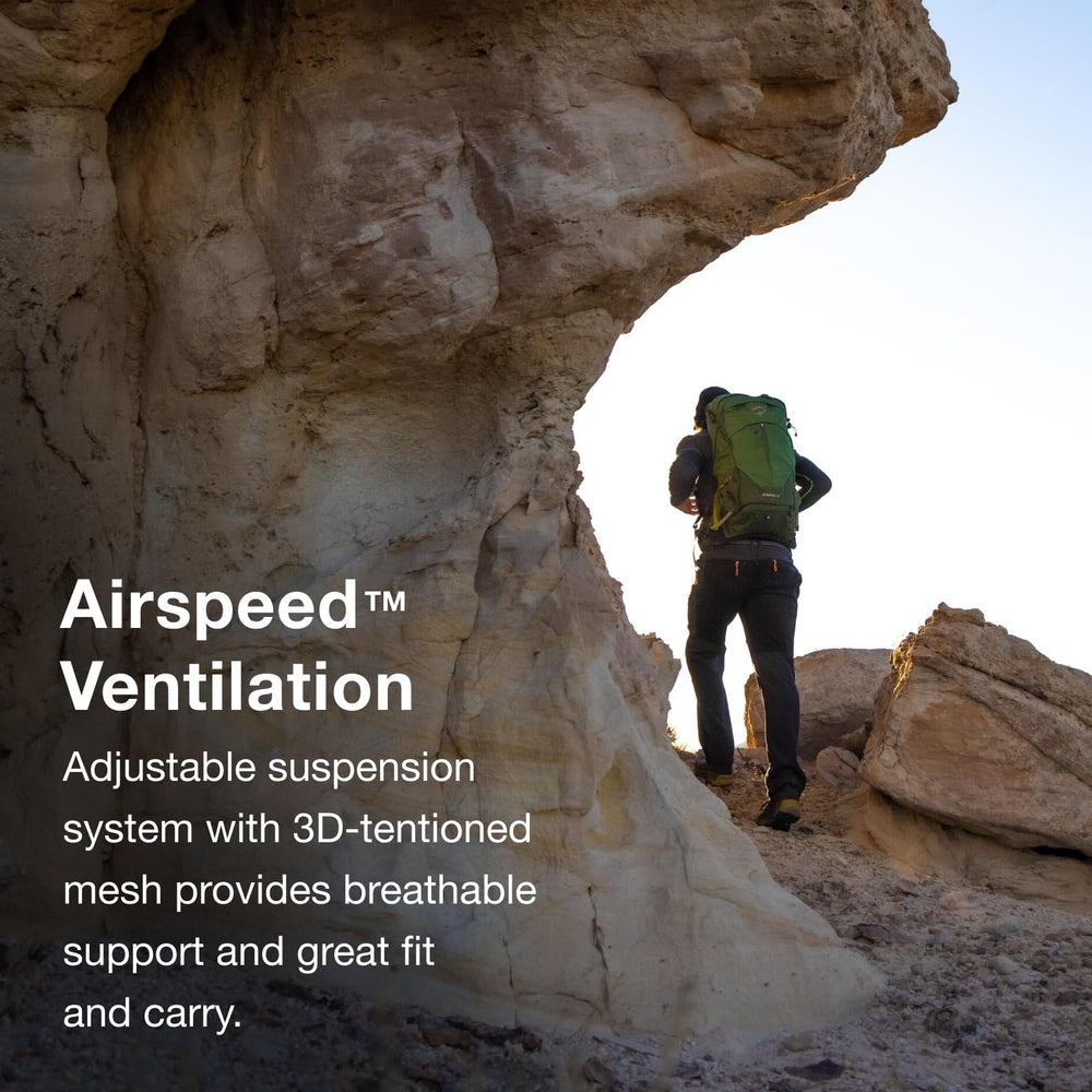 Osprey Stratos 34L torso-adjustment system offers a customizable fit.