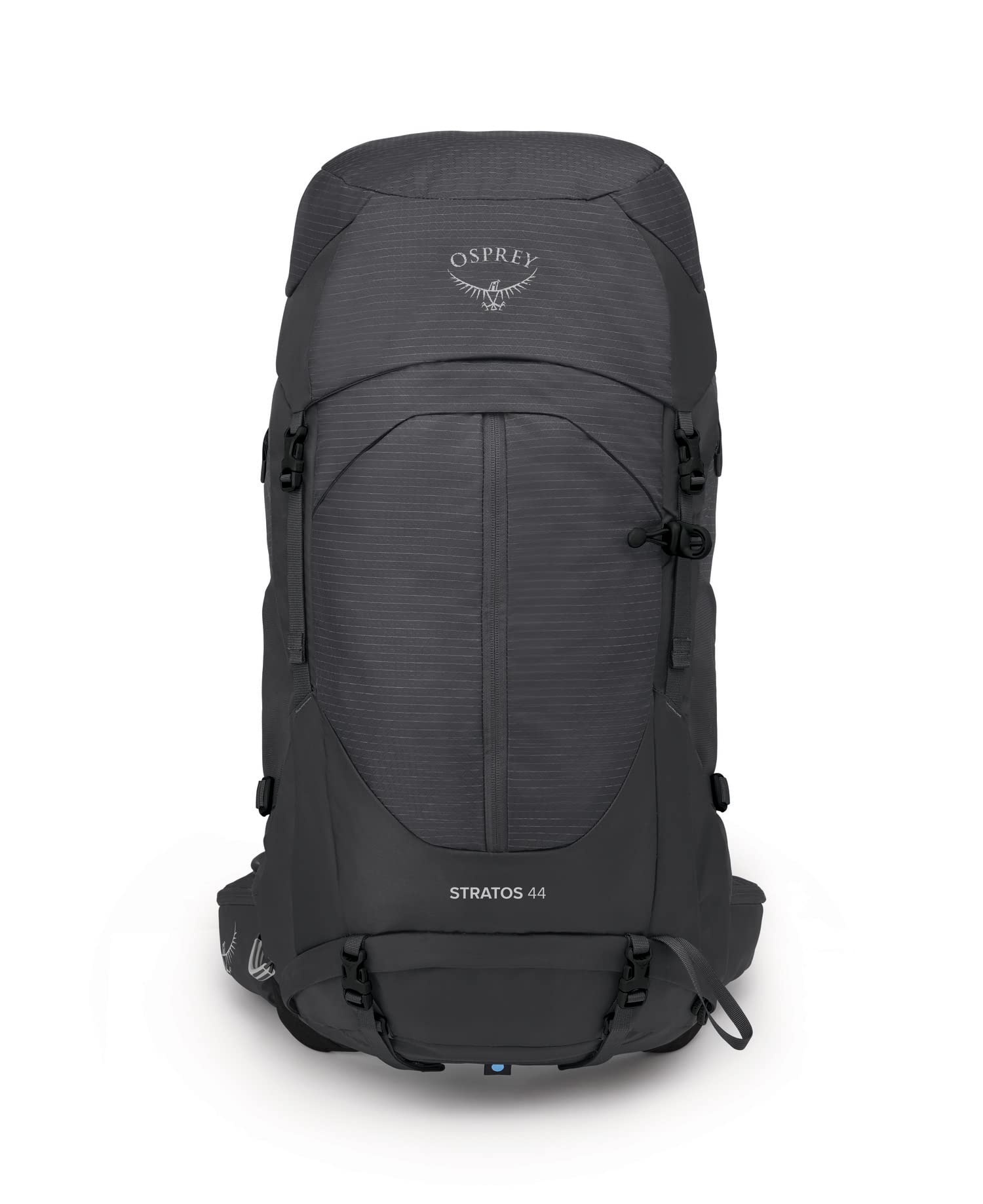Osprey Stratos 44L top-loading design shown during packing.