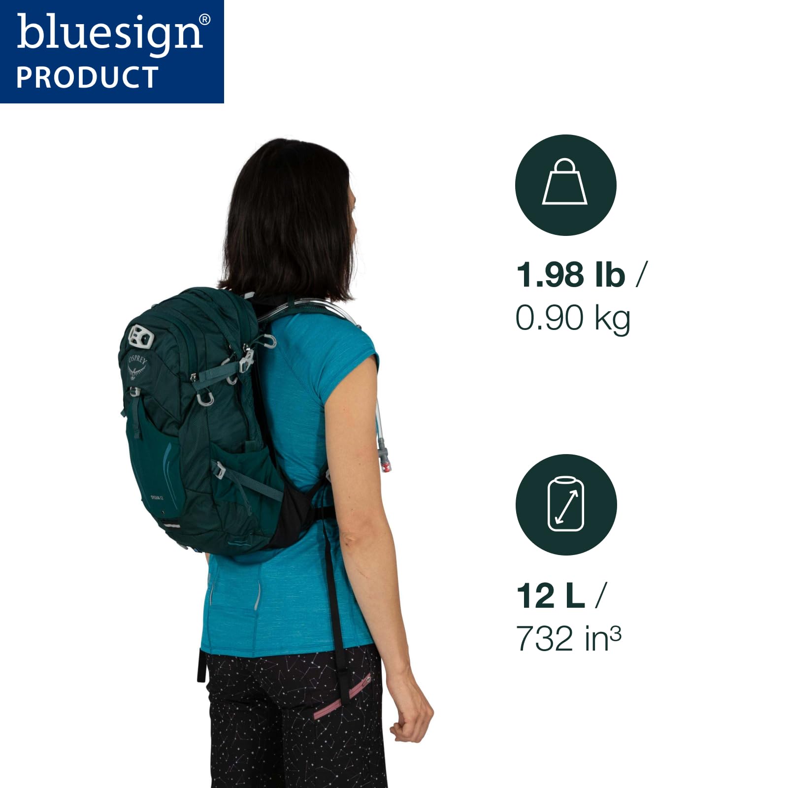 Osprey Sylva 12L AirSpeed backpanel keeps back cool