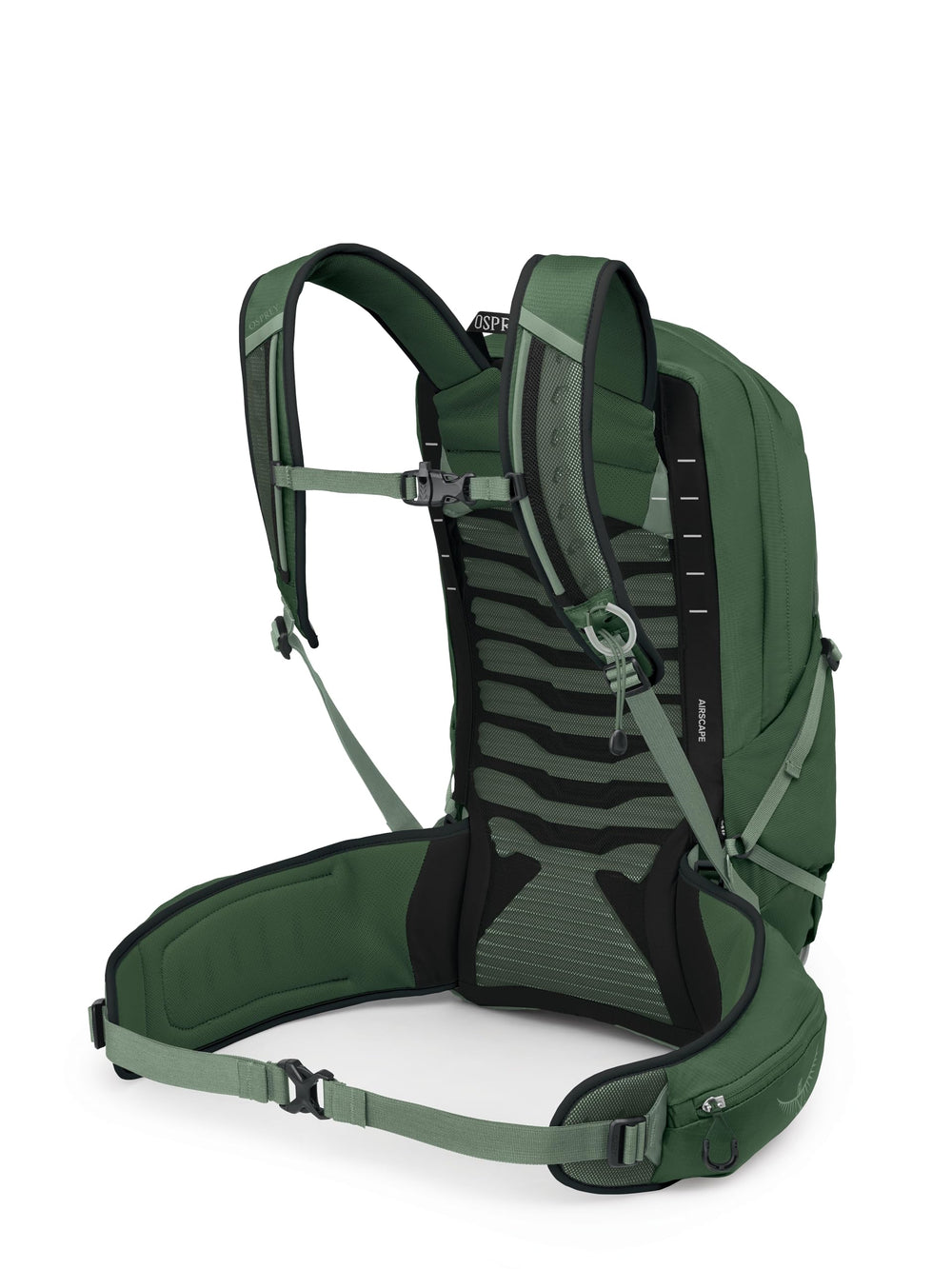 Osprey Talon 22L lidlock helmet attachment secures bike helmet fast.