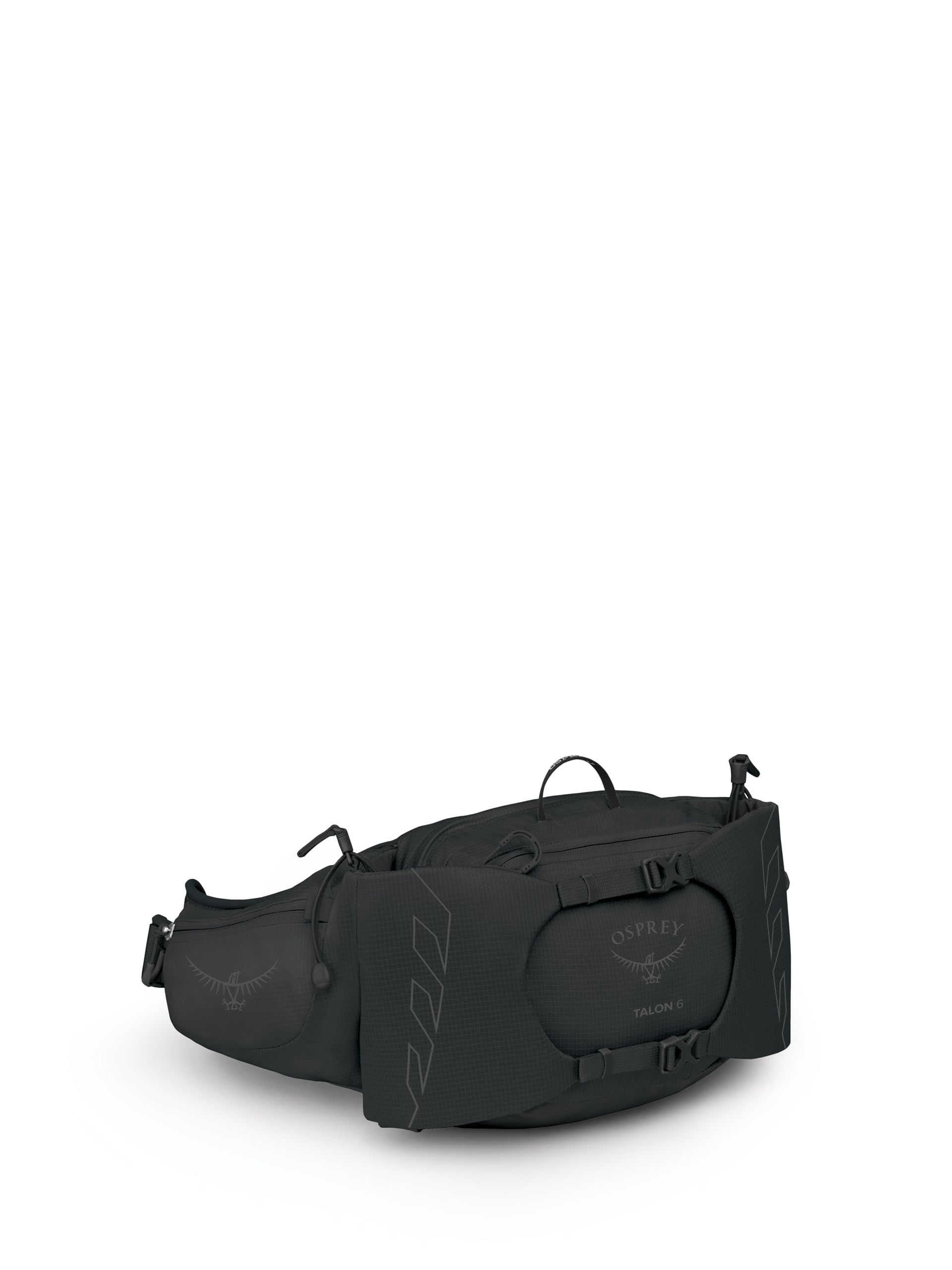 Osprey Talon 6L front view for quick access to snacks and phone on hikes.