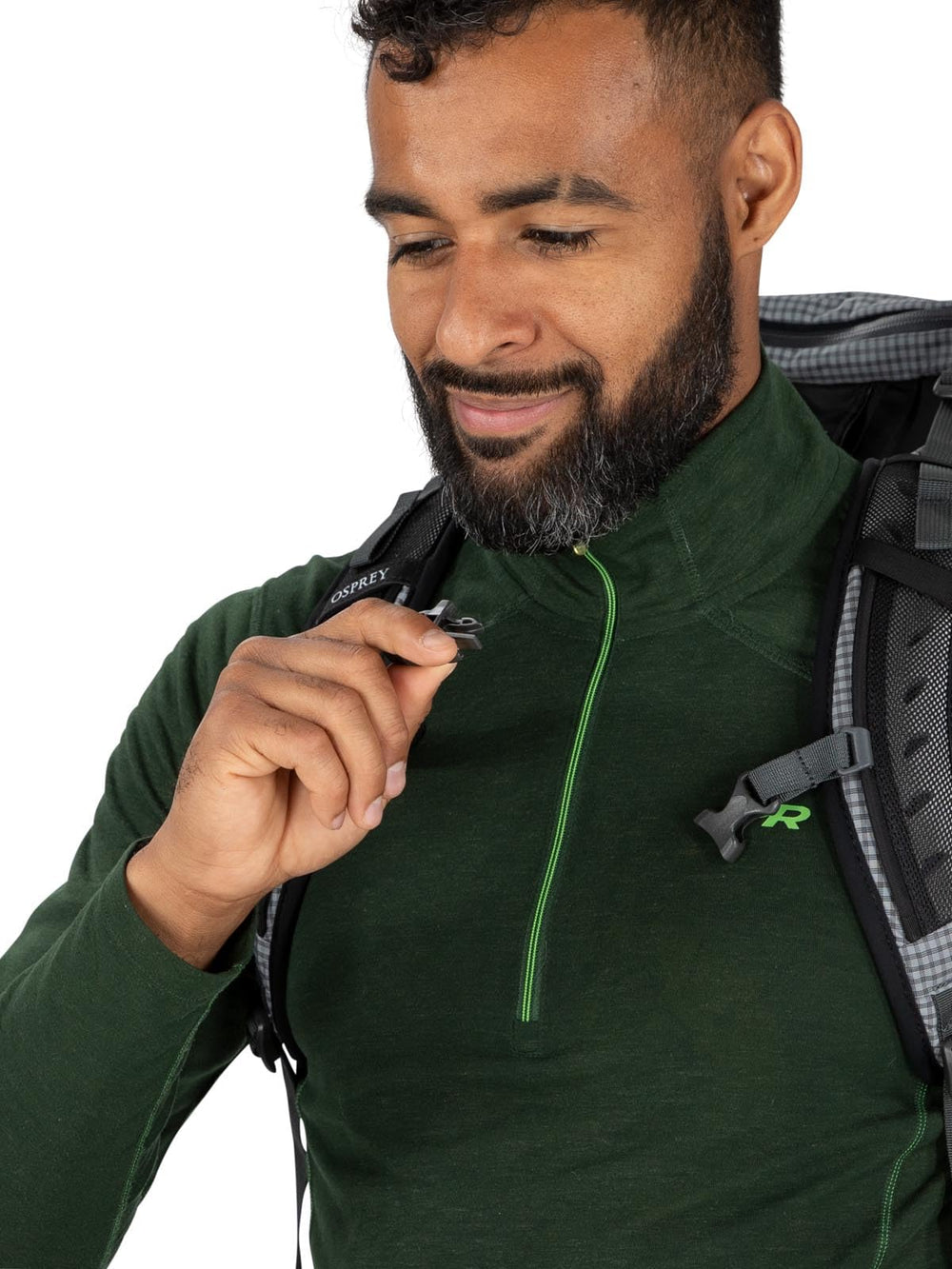 Osprey Talon Pro 30L shoulder straps for secure carry.