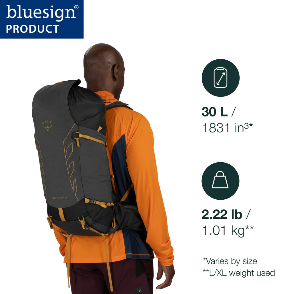 Osprey Talon Velocity 30L harness closeup focused on running-vest inspired fit