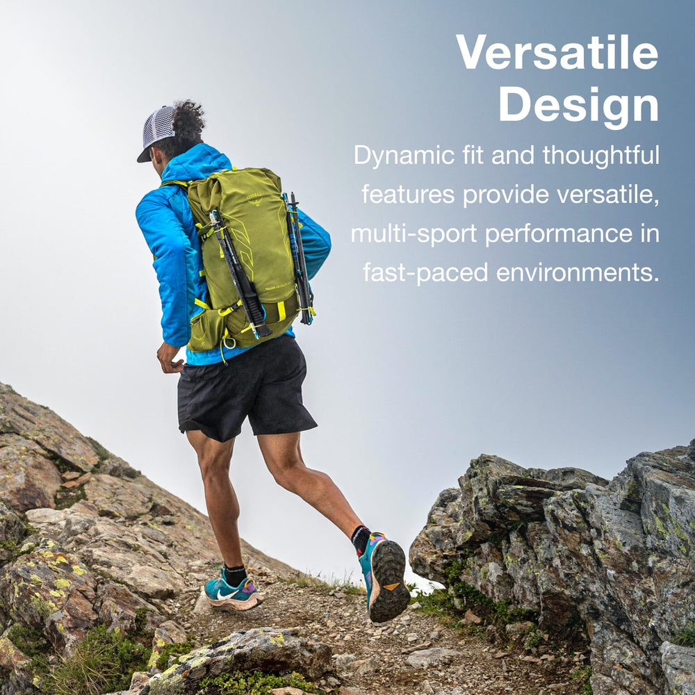 Osprey Talon Velocity 30L top closure demonstrates secure compression
