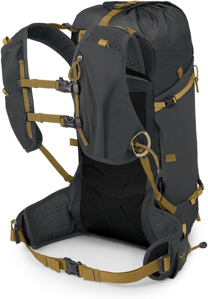Osprey Talon Velocity top closure close-up for secure compression