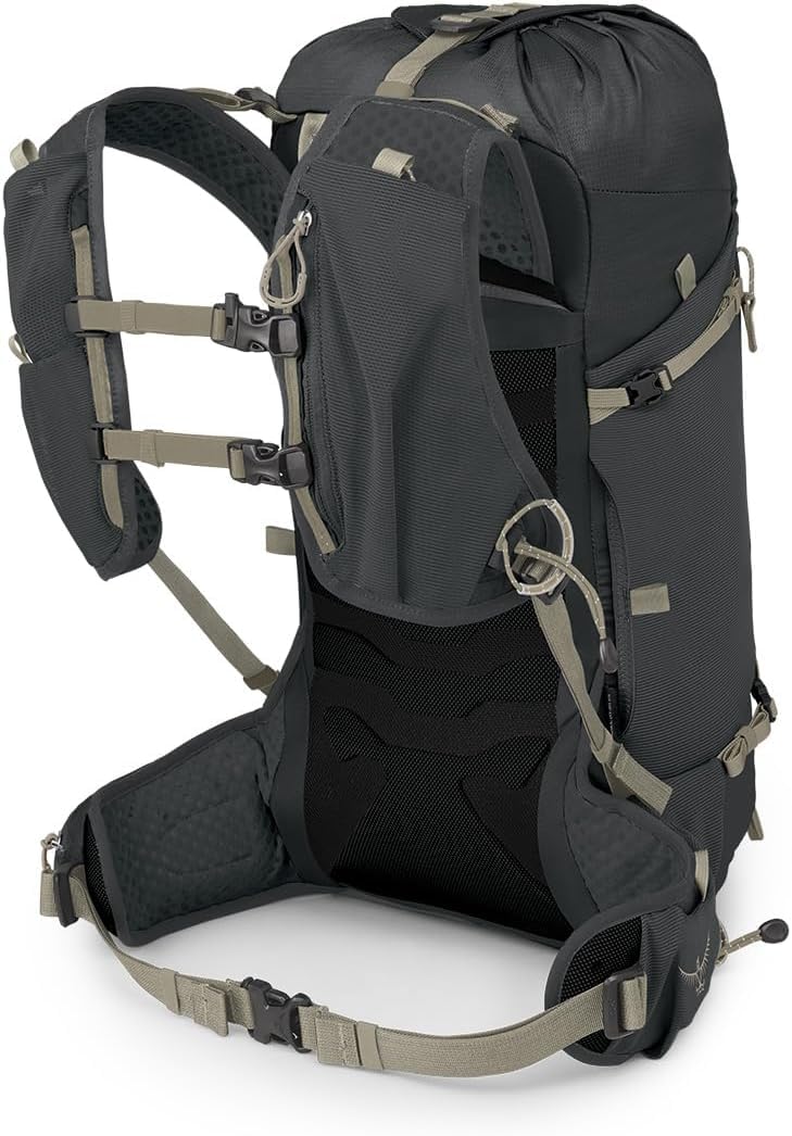 Osprey Tempest Velocity 20L harness closeup highlights running-vest inspired design.